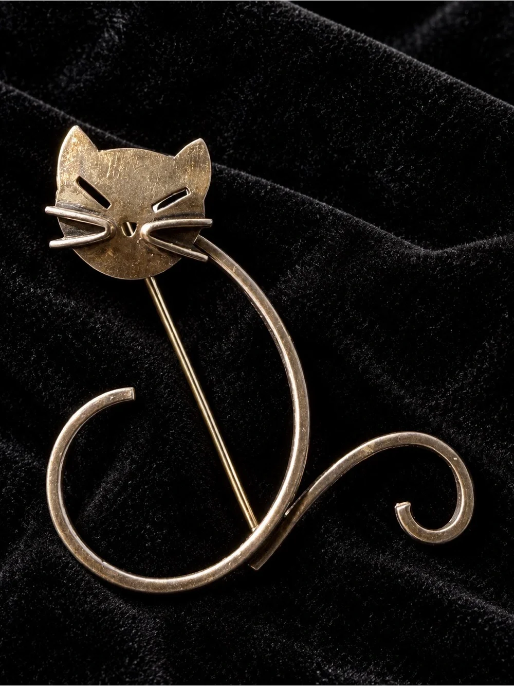 Beau B Sterling Silver Cat Brooch